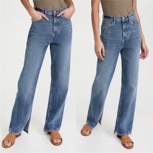 NWT DL1961 Emilie Straight Ultra High Rise Vintage 31" Jeans Split Hem size 32